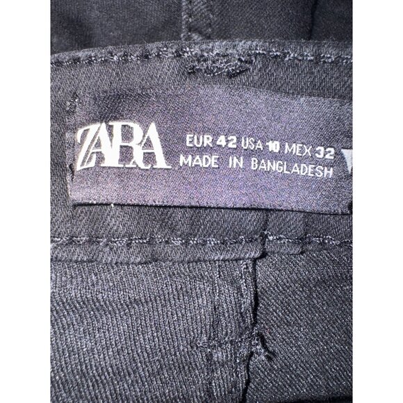 2/$30 ZARA Womens 10 Black Denim Skinny Jeans - Picture 3 of 15